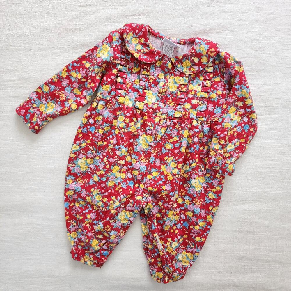 Vintage Bright Floral Bodysuit 12 months